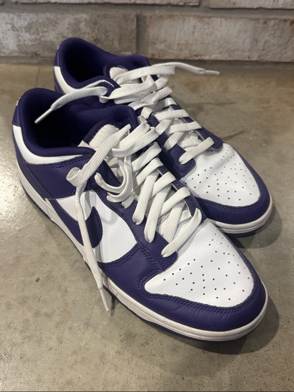 Nike Purple and White Low-Top Sneakers